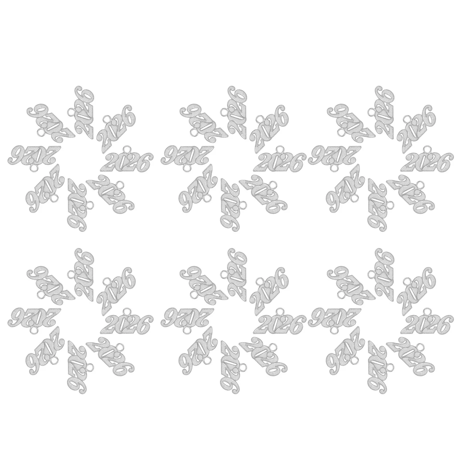 

50 шт. металлических подвесок с номером 2026 года, шармы для кисточек выпускных шапочек, материалы для изготовления украшений своими руками, памятные аксессуары для выпускников