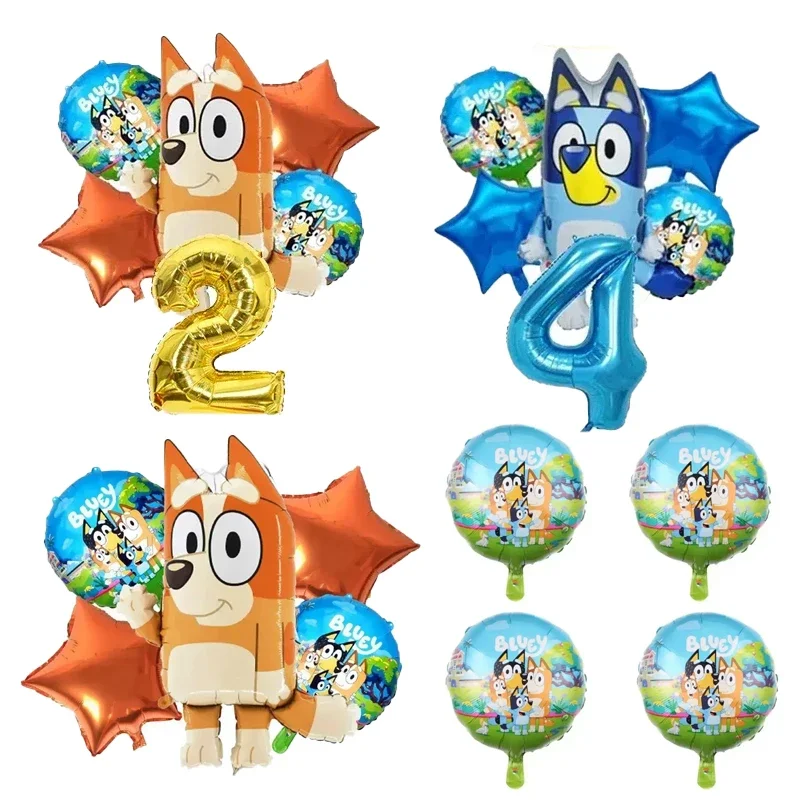 

Blueys Bingo Children Birthday Party Decoration Birthday Numbers Balloon1 To 10 Years Old Cute for Kid Party Baby Shower Supplie