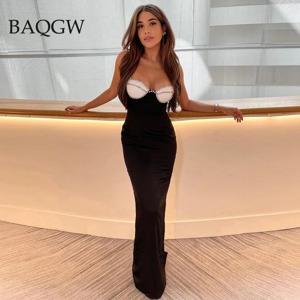 

2024 New Summer Women Black Sexy Crystal Patchwork Sleeveless Tight Bra Long Bandage Dress Elegant Celebrity Party Luxury Dress