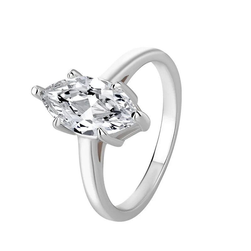 SONGYUN Brand Jewelry 925 Sterling Silver Ring VVS Moissanite Present Ring Ladies 18K Real Gold Plated MST Patent Jewellery