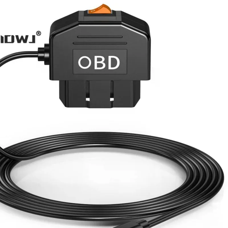 Hardwire Kit OBD For Dash Cam With Type C Port Support Parking Mode 12V-24V To 5V Power Cable Low Voltage Protection
