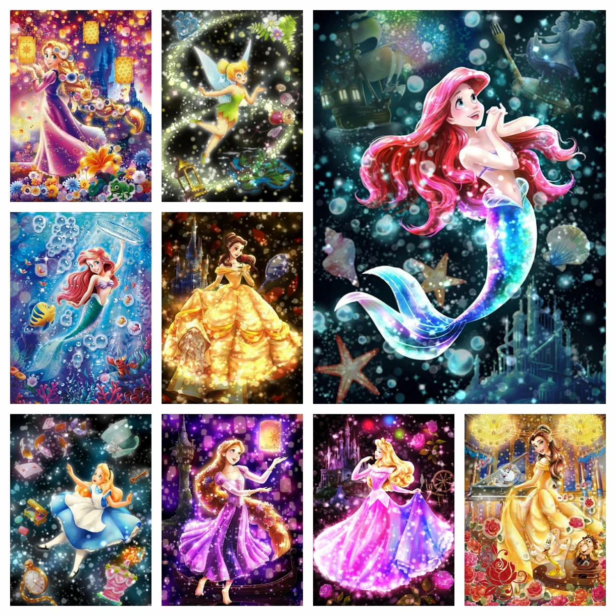 

Rapunzel Elsa New Collection Diamond Painting Kits Photo Art 5d Diy Full Drills Mosaic Cross Stitch Embroidery Home Decor Gift