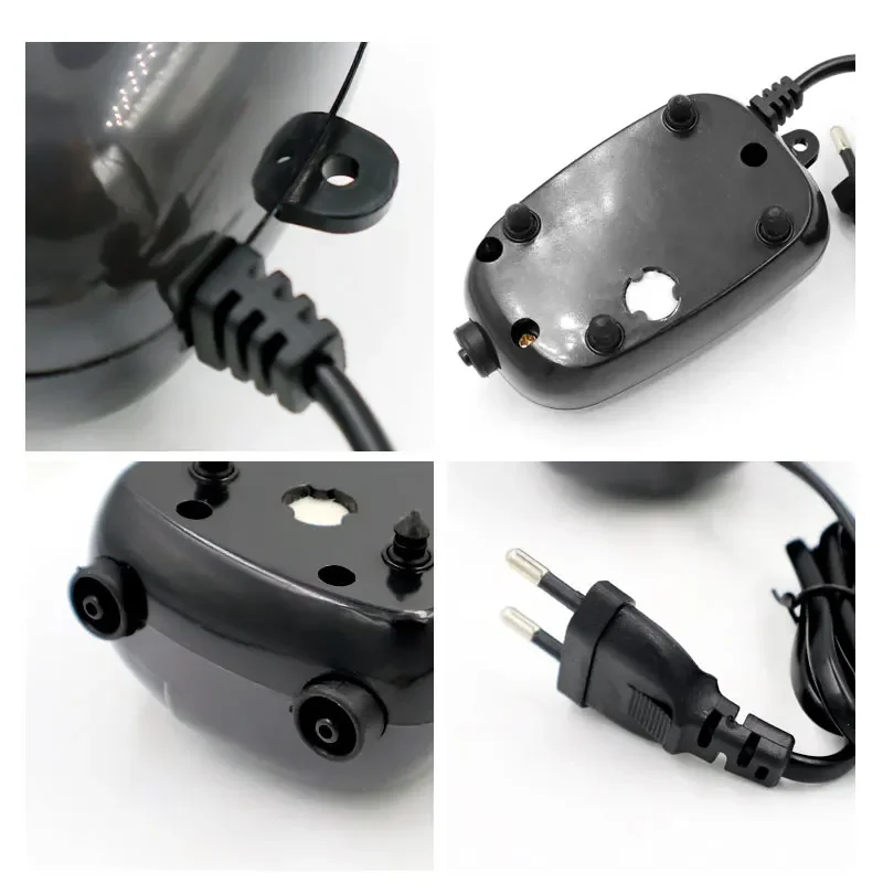 Aquarium Air Pump Fish Tank Mini Compressor Single Double Outlet with Check Valve Tube Aquatic Accessories 220V 3W 5W