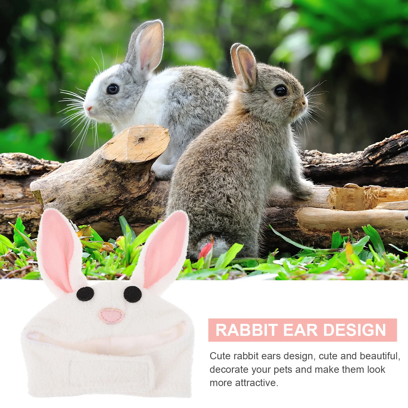 

1Pcs Pet Bunny Hat Cotton Small Pet Rabbit Ear Cap Adjustable Warm Headwear Easter Halloween Party Costume Supplies