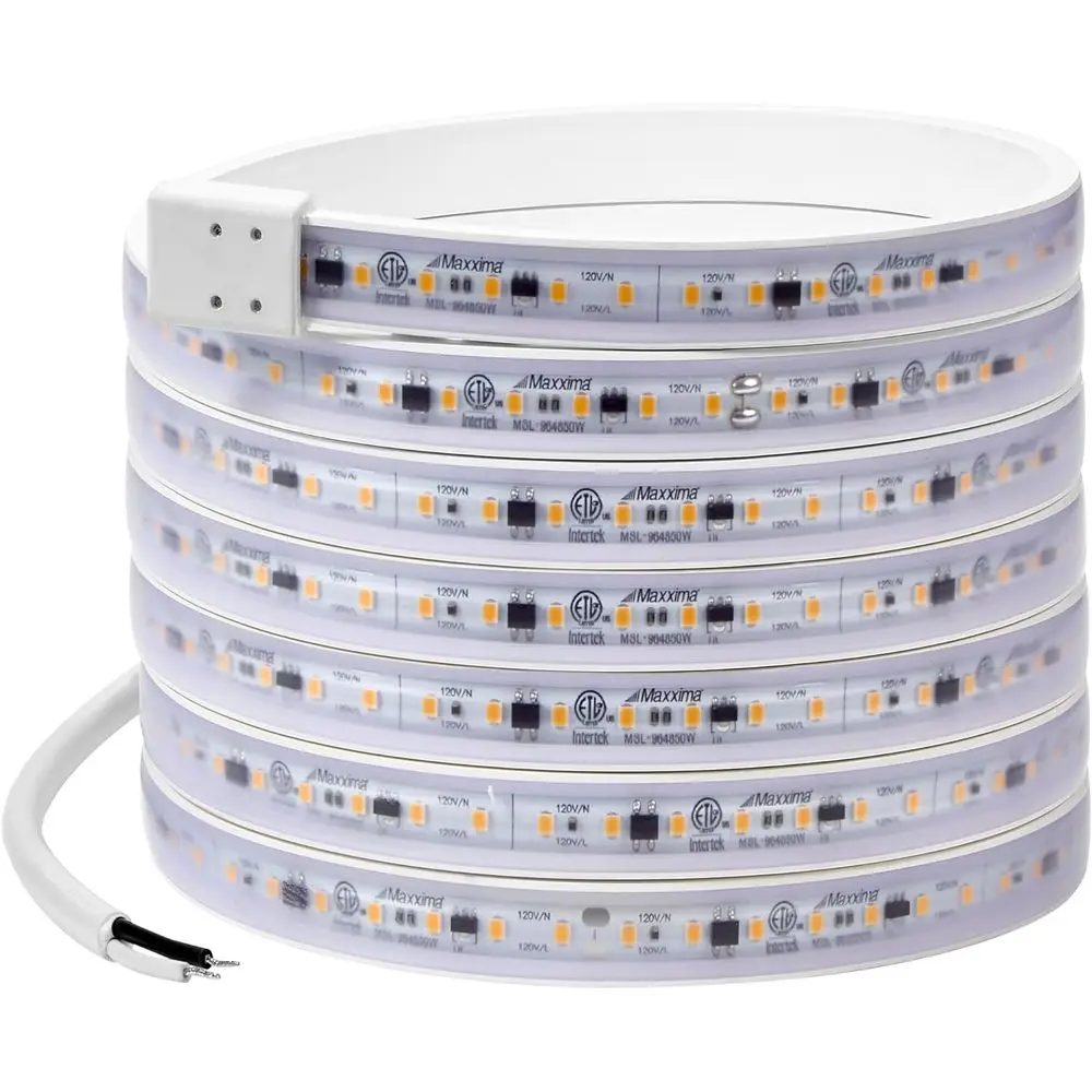 

Светодиодная лента для подсветки шкафов, 96 светодиодов, 3680 люмен, 3000K, теплый белый свет, 120В, белая подсветка, без блока питания