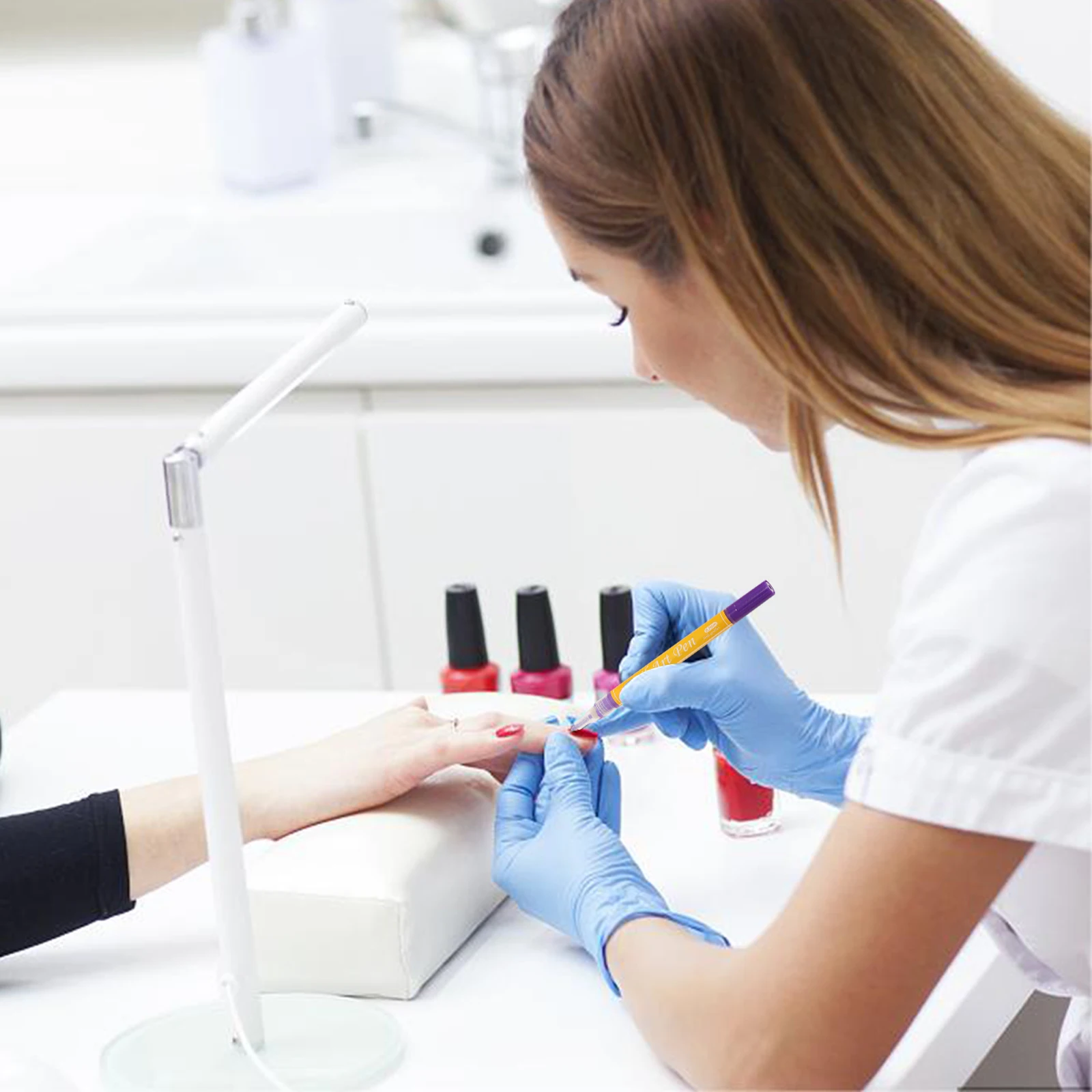 

8Pcs Nail Art Pen Paint Marker for Ceramic Plastic Metal Wood Canvas Tire Automotive DIY Gouache Based Coloring Marker