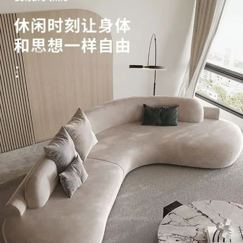 X  Technology Fabric Sofa Modern Simple Living Room Small Apartment Special-shaped L-shaped Corner Arc