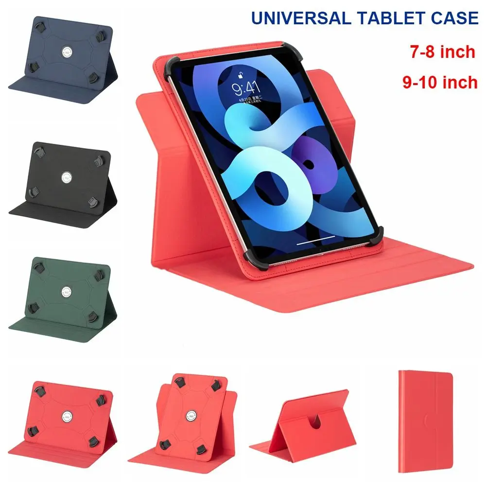 

Универсальный чехол для планшета 7/8/9/10 дюймов, с углом обзора 360 градусов, вращающийся, ударопрочный чехол из искусственной кожи для Samsung/Lenovo/Xiaomi