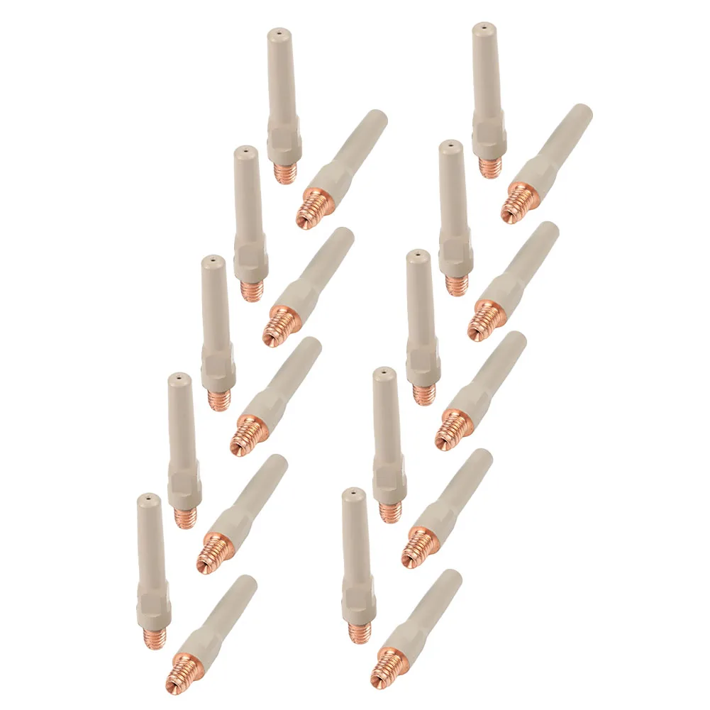 20PCS Welding Tips with Non-Stick Coating for 15AK Welding Torch 45 x 0.8mm Compatible Nozzles for MIG Welding