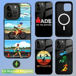 Triathlon Swim Bike Run Tri Life Phone Case For iPhone 15,14,13,12,11,Plus,Pro,Max Mini Magsafe Magnetic Wireless Charging