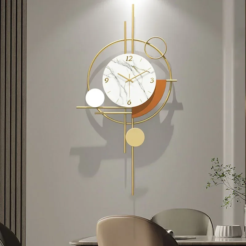 

Modern Korean Wall Clocks Art Mural Nordic Fashion Silent Wall Watch Minimalist Restaurant Interior Reloj De Pared Home Decor