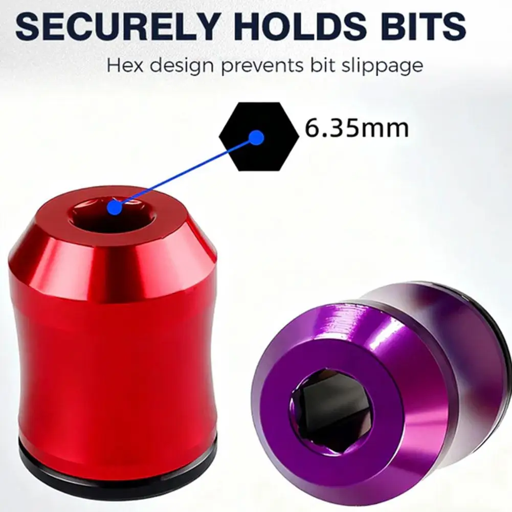 3-in-1 Screwdriver Head Aluminum alloy Strong Magnetic Screw Universal Magnetic Screw Bit For Hex Screwdriver