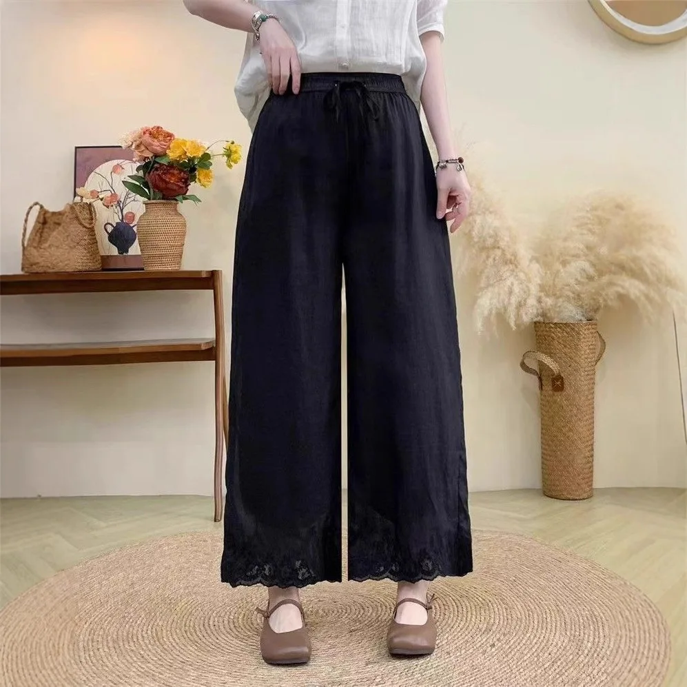 Hose mit weitem Bein, Büro-Damen-Herbst-Polyester, gerade Trainingshose, Altgoth Young Urban, elastisch, maßgeschneidert, minimalistisch, schlicht, Retro