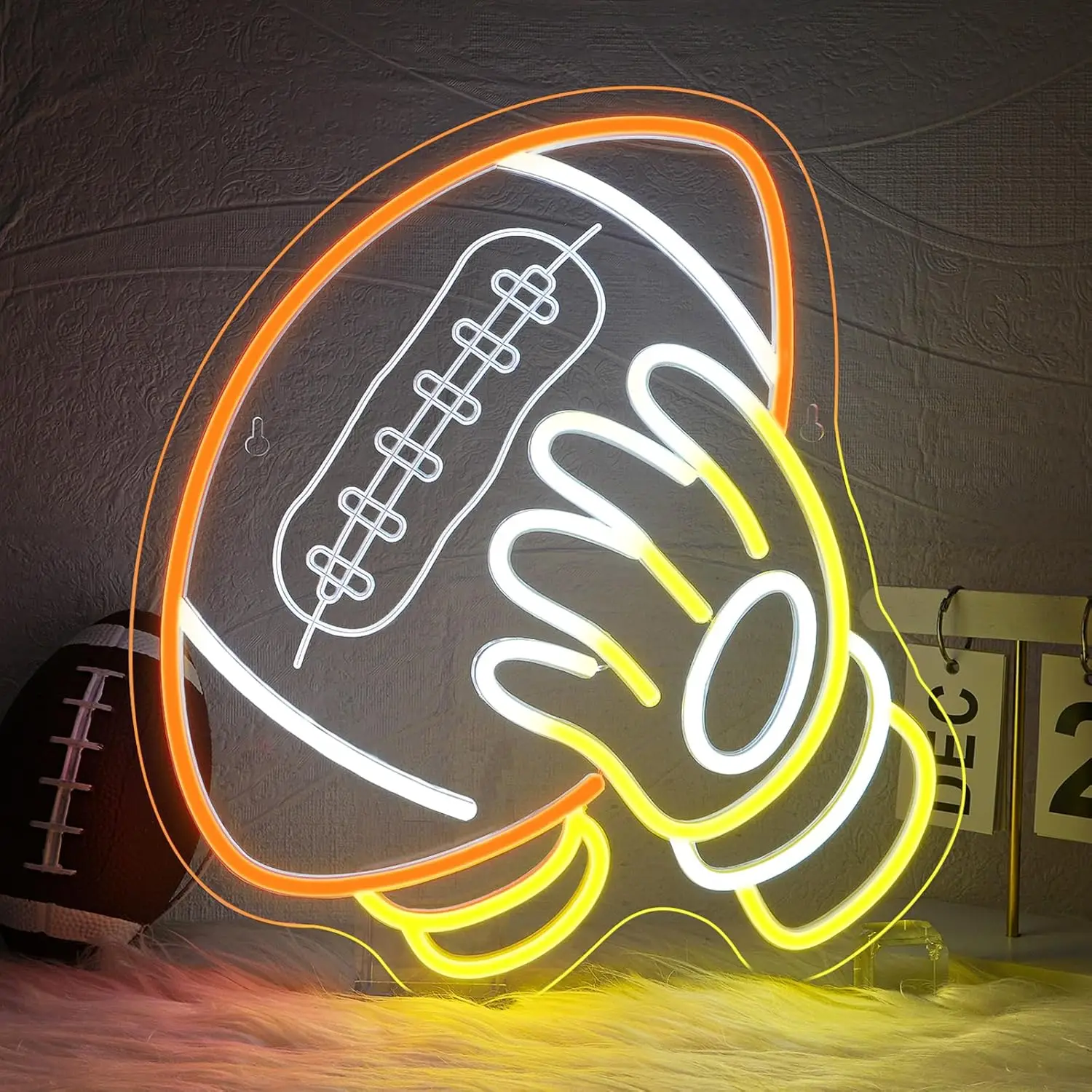 

Неоновая вывеска «Регби» для декора комнаты, настенные светильники, USB-питание, светодиодная лампа в спортивном стиле для вечеринок, для спортзалов, стадионов, спален, подарок
