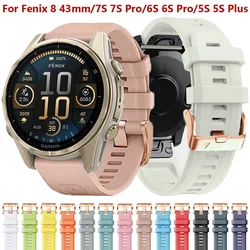 For Garmin Fenix 8 43mm 7S 6S Pro 5S Plus Silicone Strap 20mm Band for Epix Pro Gen 2 42mm Wristband Woman Bracelet Replacement
