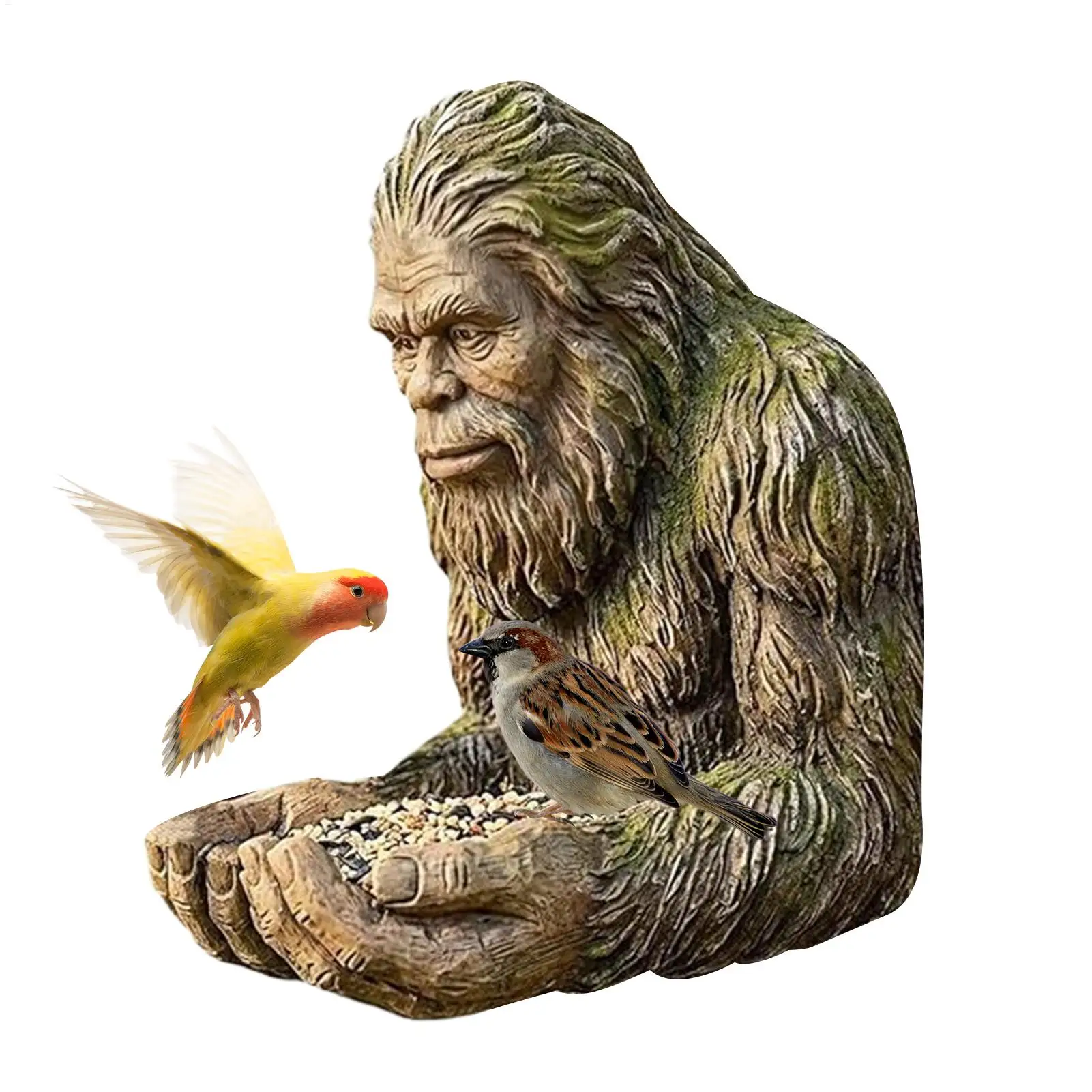 

Уникальная кормушка для птиц в виде большого стоячего животного, декор для сада и двора, уличная станция для кормления диких птиц, изделия из смолы для патио и двора