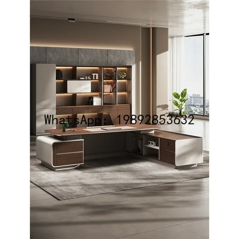 XL High-end Office Desk Premium Executive Desk Chairman General Manager President Office Desk and Chair Set