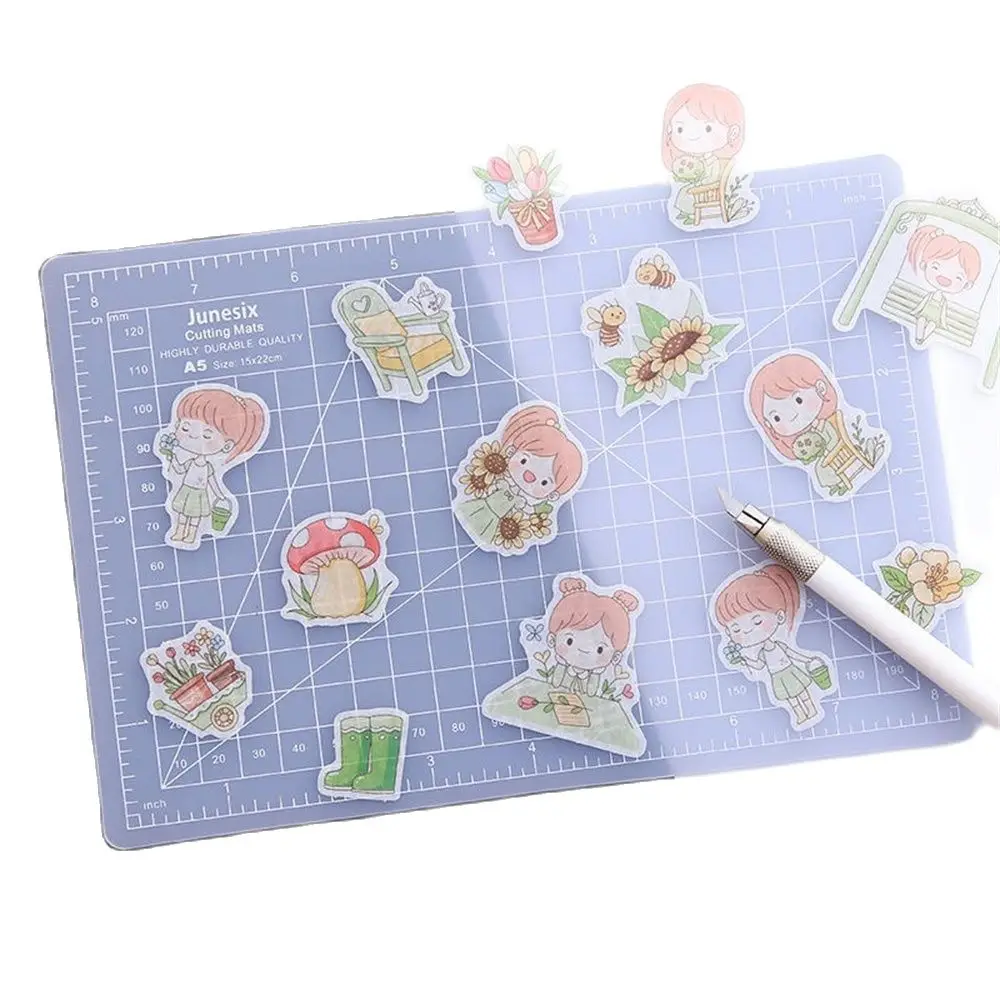 

A5 Size Double-Sided Self-Healing Translucent PVC Cutting Mat Student Rubber Stamp Carving Pad Artist Manual Sculpture Board