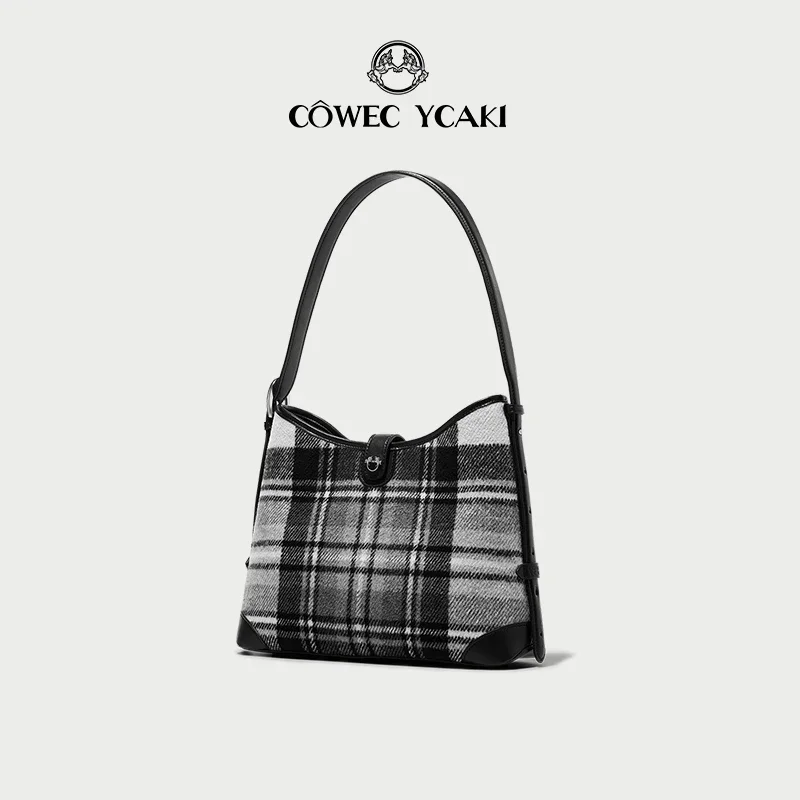 

【 Official Authentic 】Original Cowec Ycaki luxury 2023 autumn and winter new diagonal woolen bag