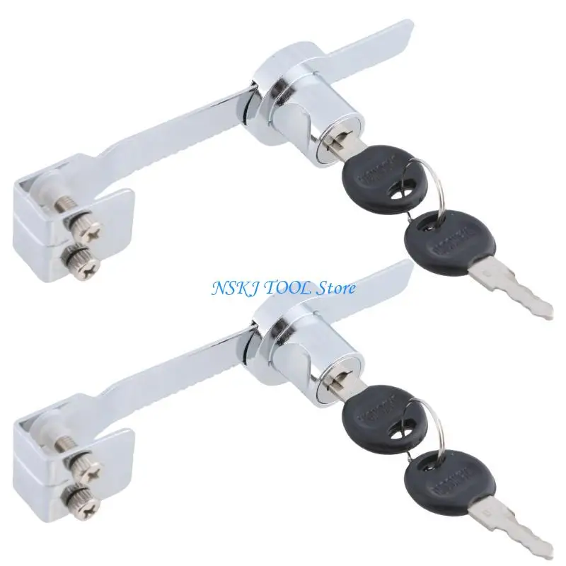 L8RC 2Pcs Sliding Glass Door Lock with Security Glass Case Lock Easy to Install