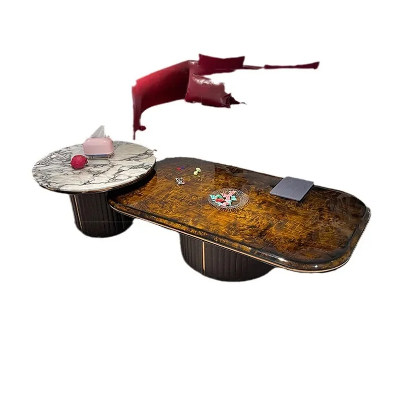 

Light luxury rectangular combination coffee table