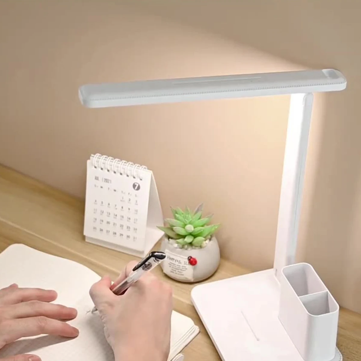 

LED Folding USB Rechargeable Small Desk Lamp Eye Protection Study Smart Penlight Desk Lamp Dorm Room Desk Lamp Night Light