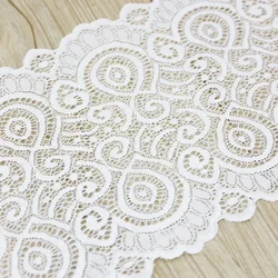 (3 Meters/lot) 18cm White Elastic Lace Fabric French Hollow Underwear Laces Trim DIY Clothing Decoration