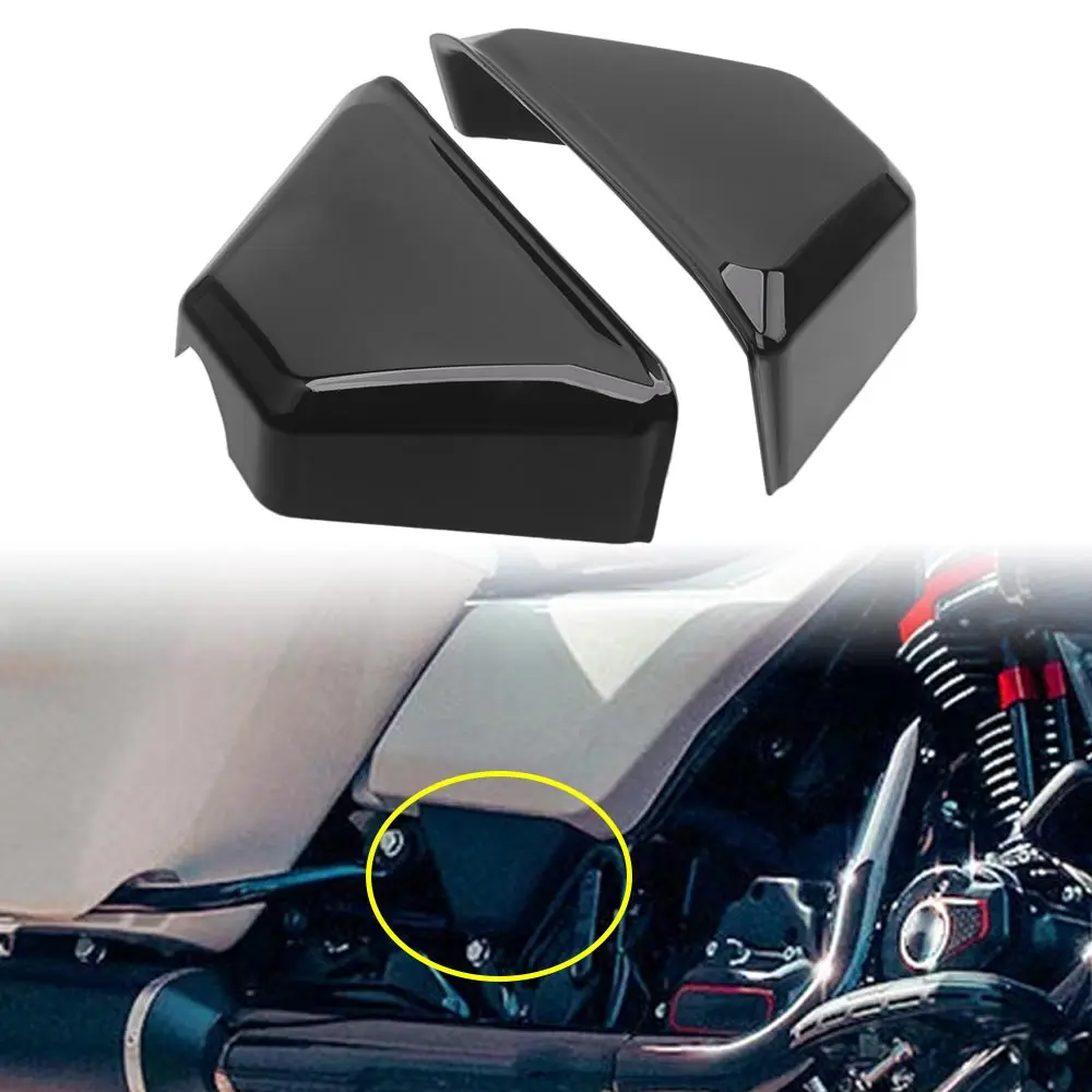 

1 Pair Left And Right Side Small Fairing Spoiler Optimize Ensuring Stable Operation Abs Plastics Vivid Black Fits For Harley