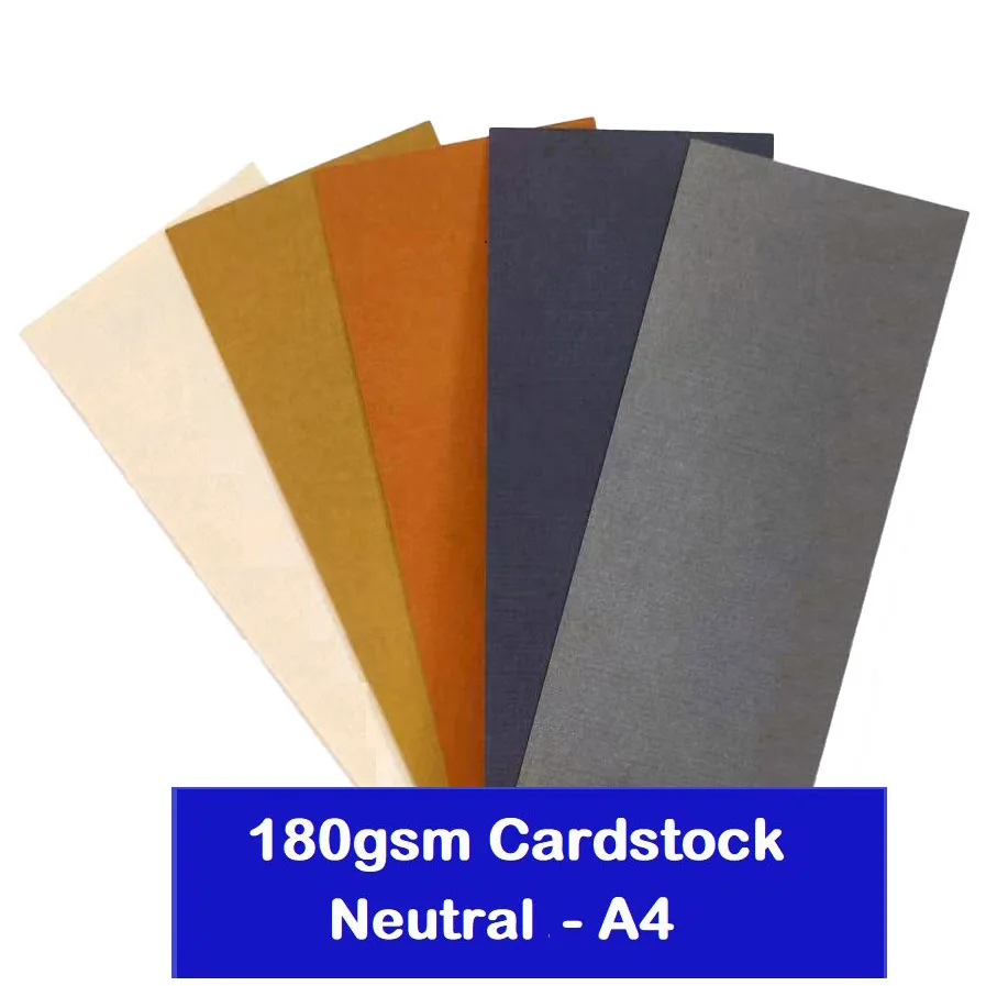 

A4 Neutral Smooth Cardstock 180gsm PK25 Card Dye Based Color Paper For DIY Crafts, Cardaking and Scrapbooking