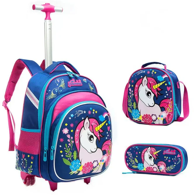 

Детский школьный рюкзак на колесиках, 3 шт., детские школьные сумки на колесиках, рюкзак на колесиках для девочек и мальчиков, дорожный багаж, сумка на колесиках