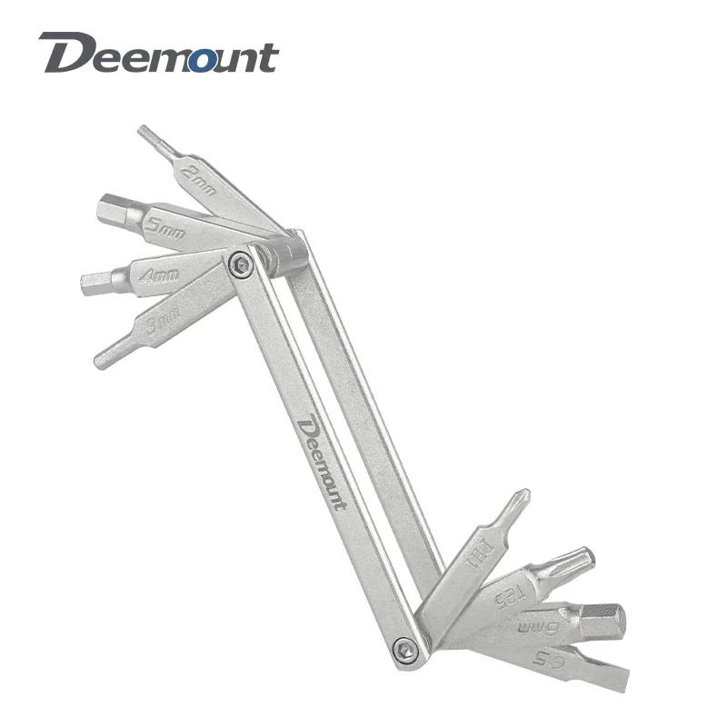 

8 in 1 Multi Tool Foldable Set CR-V Steel Hex 2/3/4/5/6mm T25 Spoke Wrench Cross/Flat Spanner MTB Road Bicycle Maintenance Tool