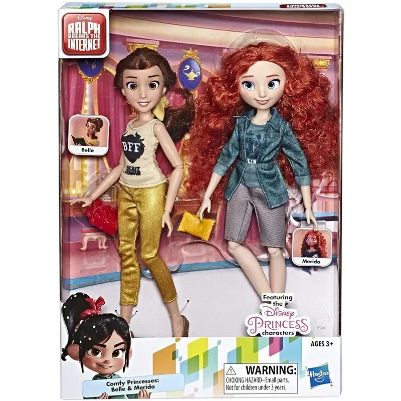 

Disney Princess Ralph Breaks The Internet Movie Elsa Anna Cinderella Mulan Belle Meride Kawaii Model Toys Birthday Gift Girls