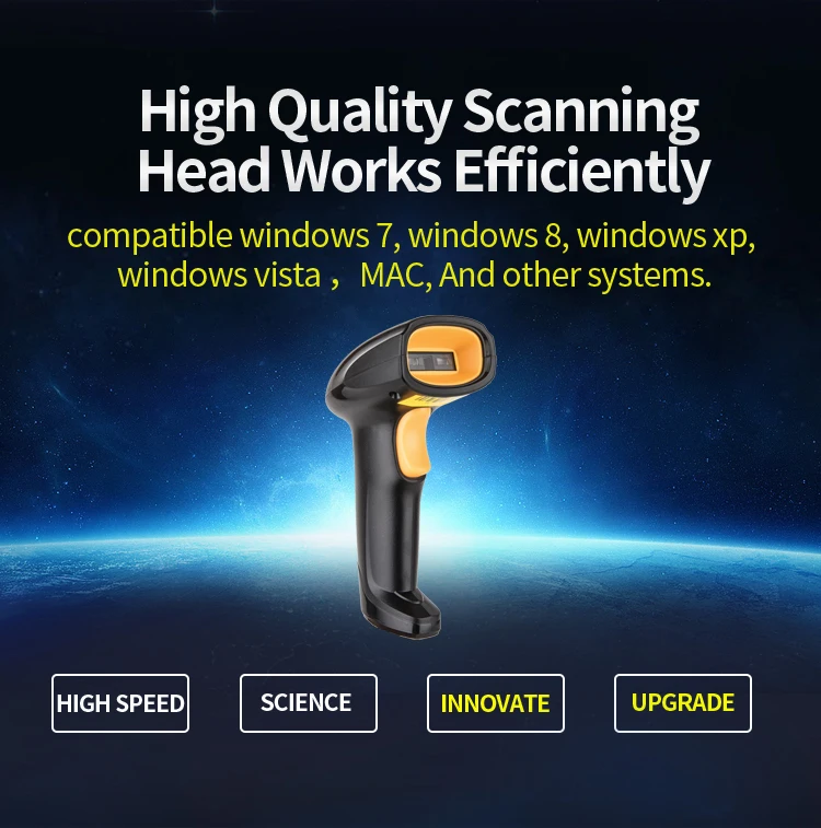 Imagem -05 - Barcode Scanner 2d Omnidirectional qr Code Desktop Barcode Reader para Supermercado Auto Sense Mais Barato Ev-j08 1d