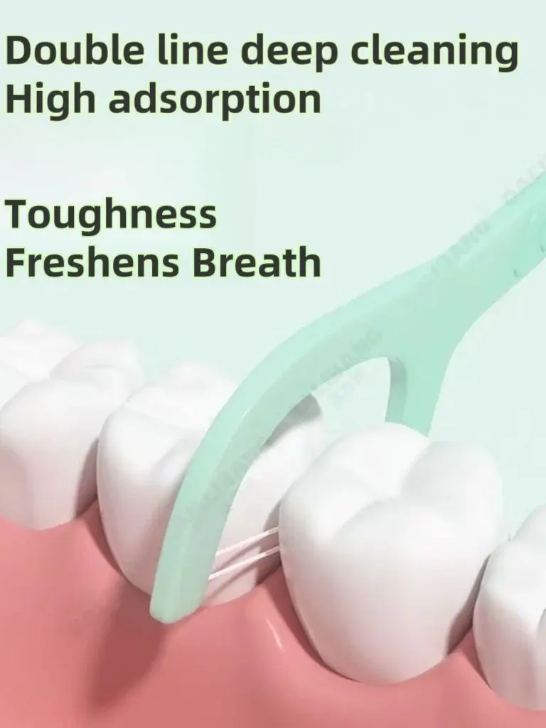 Fil dentaire double ligne 100/150/500 pièces, nettoyage interdentaire oral portable jetable, cure-dents, soins dentaires pour adultes