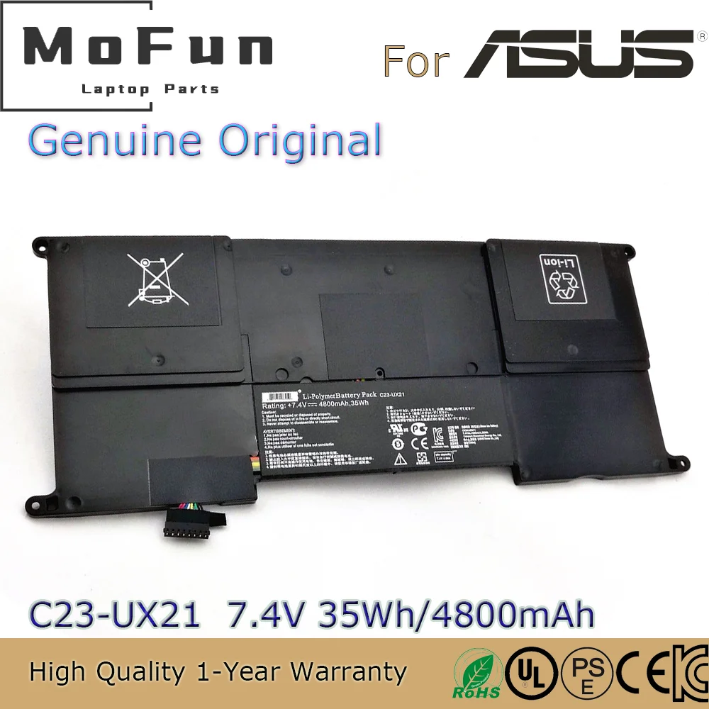 

Brand New Original C23-UX21 7.4V 35Wh Laptop Battery for ASUS Zenbook UX21 UX21E-KX001V Ultrabook UX21A UX21E-KX013X