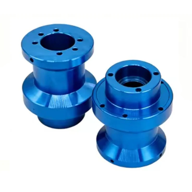 Custom Aluminum CNC Flange Rigid Coupling with Set Screw for Motor Pump Shaft Connection