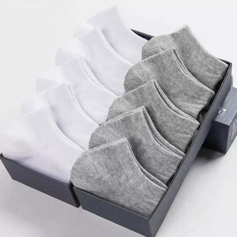 

5/10 Pairs Women Socks Breathable Sports socks Solid Color Boat socks Comfortable Cotton AnkleSocks White Black