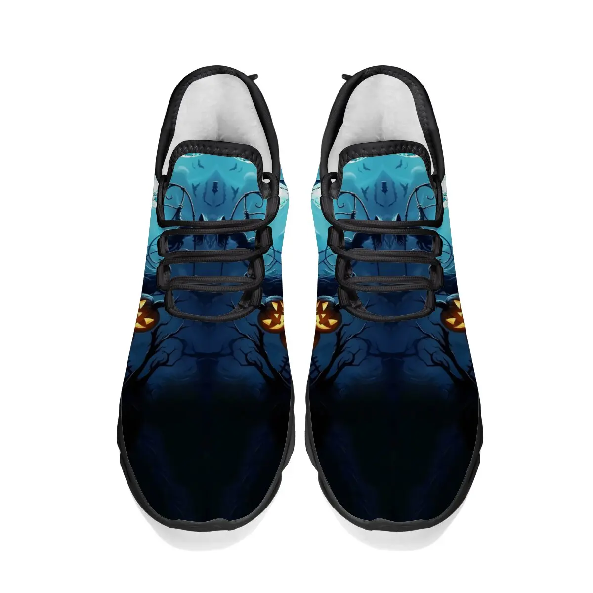 新しいファッショナブルなロートップカラーブロッキングハロウィーンファッションポルカドットグラデーションプリントダークホラースタイルカジュアルスニーカー