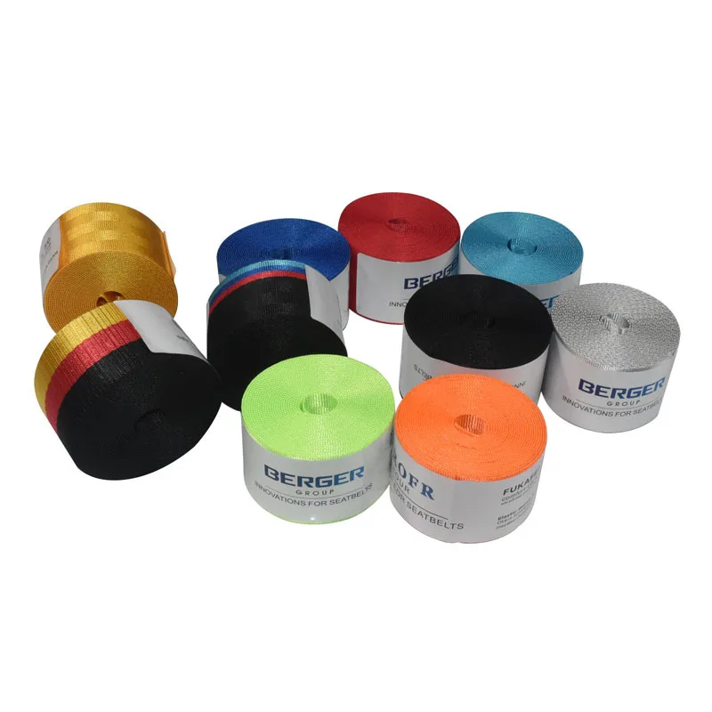 Wholesale 3.6.m Safety Belt Hot Selling Standard Durable Race Ribbon Anti-aging Multicolor Nylon Colorful Car Safety Seat Belts