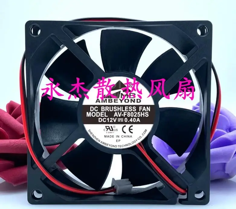 

AV-F8025HS DC 12V 0.40A 80x80x25mm 2-Wire Server Cooling Fan