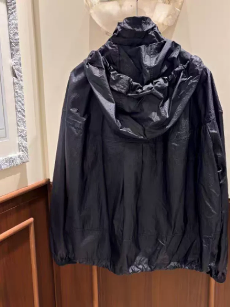 Casual Loose Fit Short Jacket Women's Summer New Style Korean Version Breathable Lightweight Sun Protection Hooded Coat