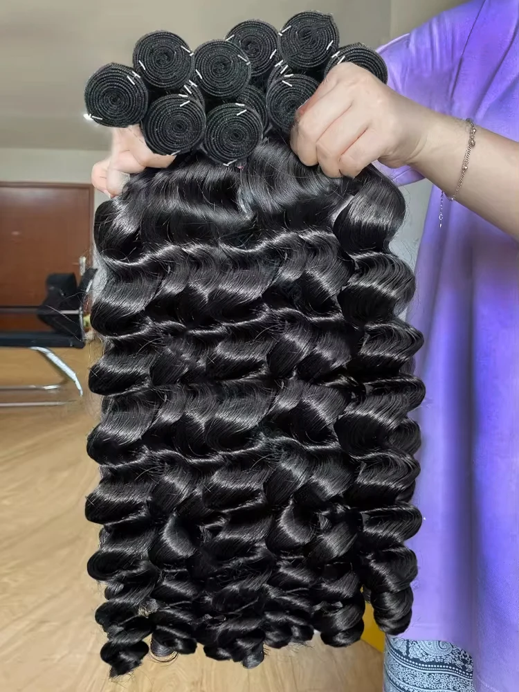 

Свободные волнистые человеческие волосы, 30 32 дюйма, необработанные девственные бирманские вьющиеся 100% пучки человеческих волос, глубокие волны, 1/3/4 пучка