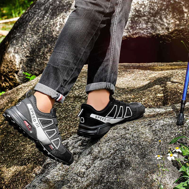 أحذية المشي لمسافات طويلة للرجال، أحذية رياضية خارجية لجميع التضاريس، شبكة قابلة للتنفس، مقاومة للانزلاق، أحذية المشي لمسافات طويلة، أحذية ركوب الدراجات في الهواء الطلق #6