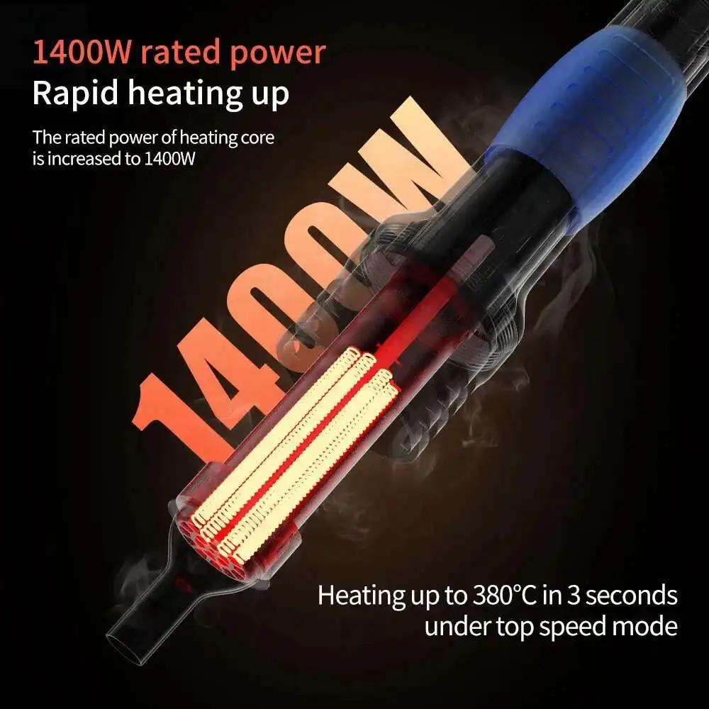 Aixun H314 محطة لحام مسدس هواء ساخن ذكية 1400 واط محطة تسخين إعادة العمل الرقمية عالية الطاقة بغا مع فوهة