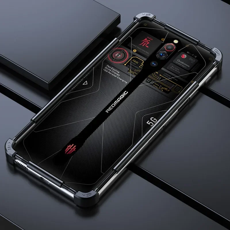 Shockproof Metal Bumper Case For Nubia Red Magic 8 8S 9 9S Pro + Case Univeral Cover For Nubia Red Magic 5S 6R 6 6S 7S 8s Pro +