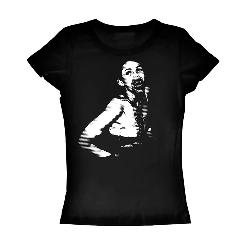 Y2k style Emo girls Aesthetic Women Gothic Crop Top Streetwear Grunge Baby Tees Vintage Punk Casual Short Sleeve T-Shirt 2000s