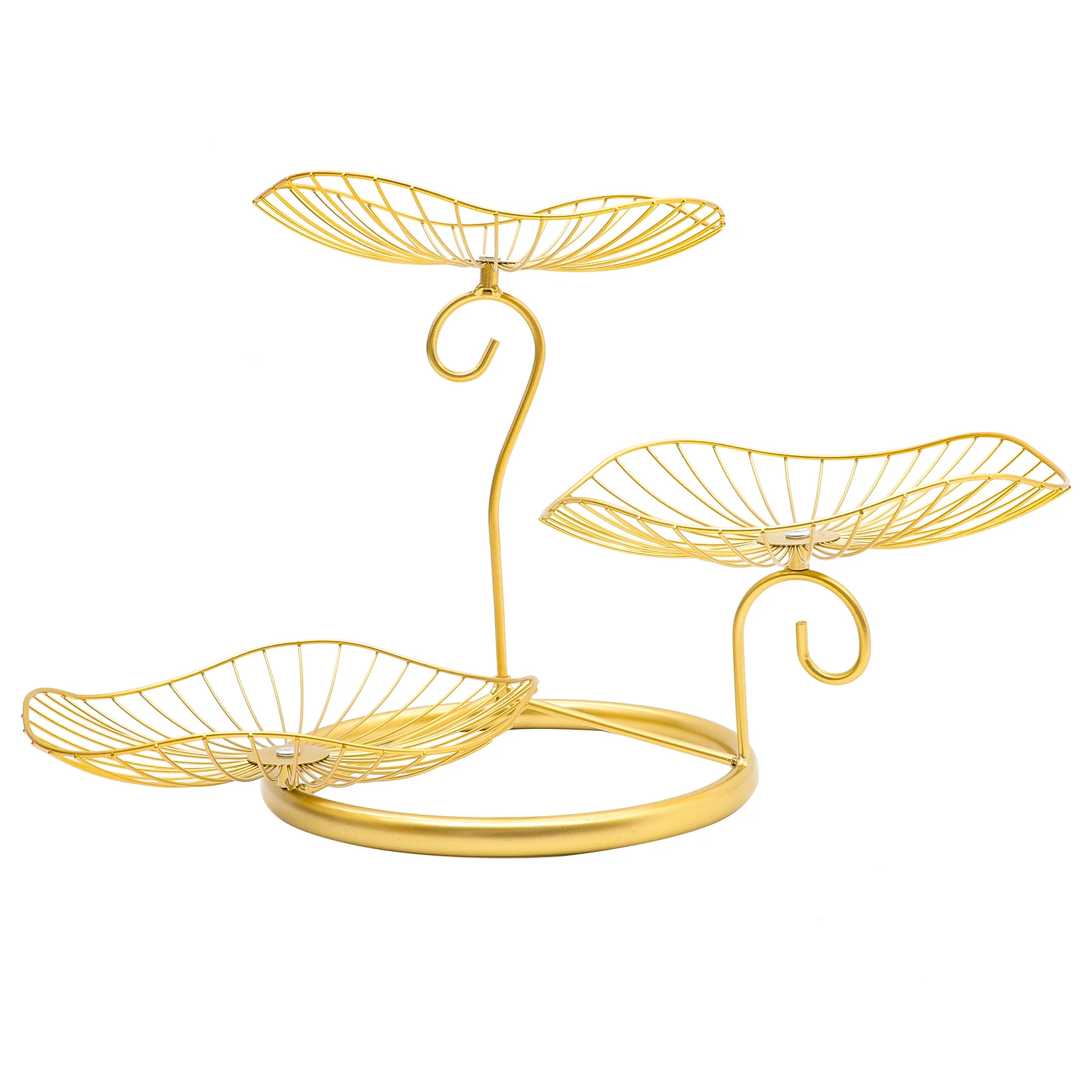 

Iron Wire Fruit Basket 3 Tier Metal Fruits Holder Kitchen Countertop Golden Storage Vegetable Snack Organizer