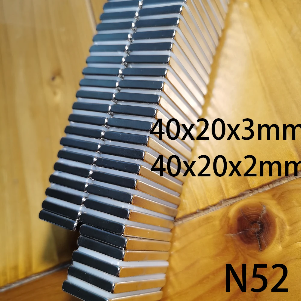 N52 40x20x2 40x20x3 NdFeB Block original Neodymium Magnet Super Strong Permanent  rotate scooter Magnetic Motor Generator Search