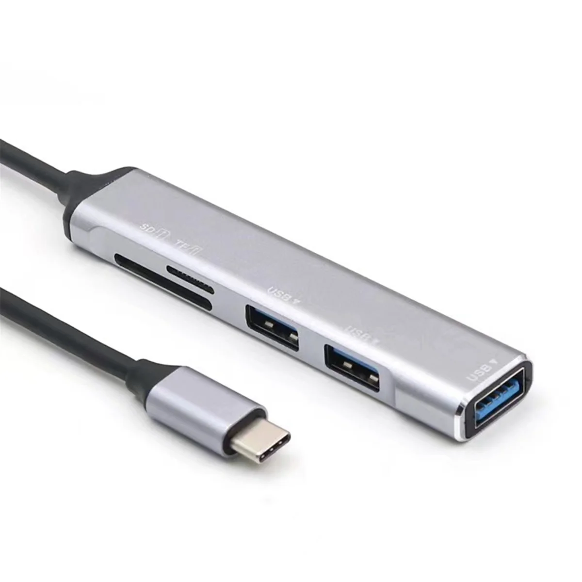 محور USB عالي السرعة مع قارئ بطاقات TF و SD ، مقسم USB ، نقل بيانات للكمبيوتر المحمول ، 5 منافذ ، USB