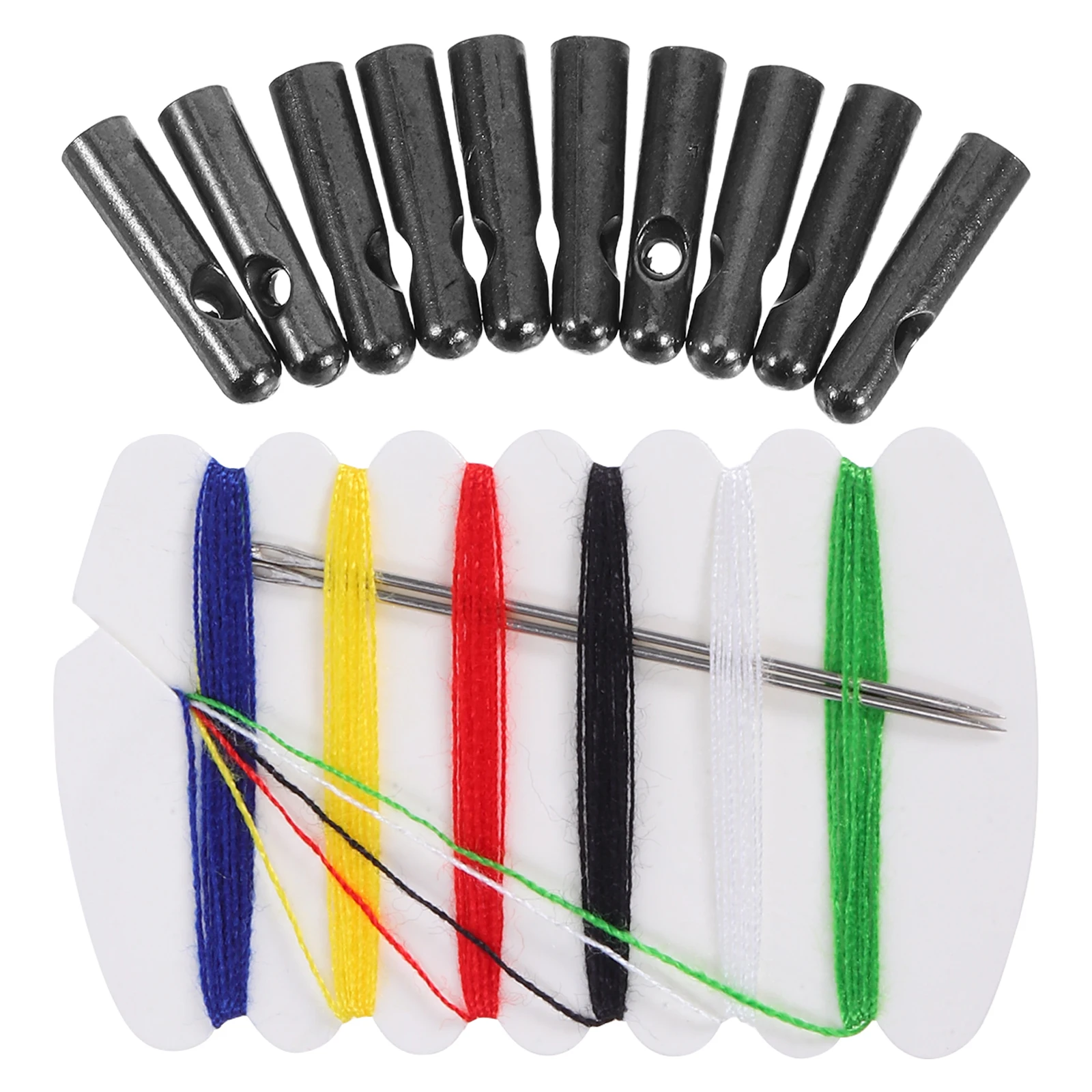 

10 Pcs Umbrella Tail Beads Plastic Replacement Parts Easy Install Black Tips Folding Bone Covers Accessories Repair